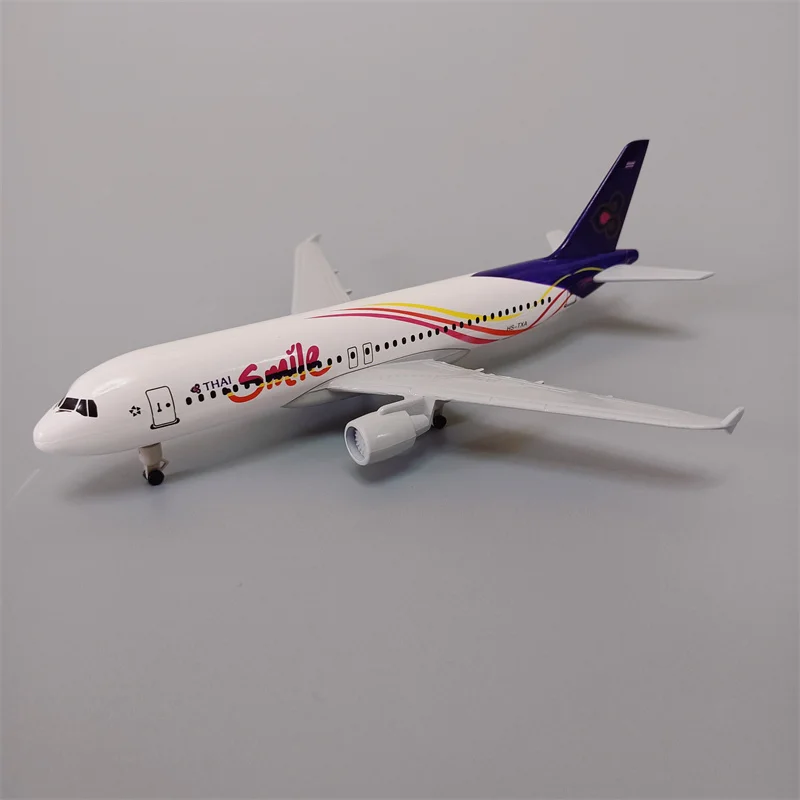 

19cm Alloy Metal Thailand Air Smile Thai Airbus 320 A320 Airlines Airplane Model Diecast Air Plane Model w Wheels Stand Aircraft