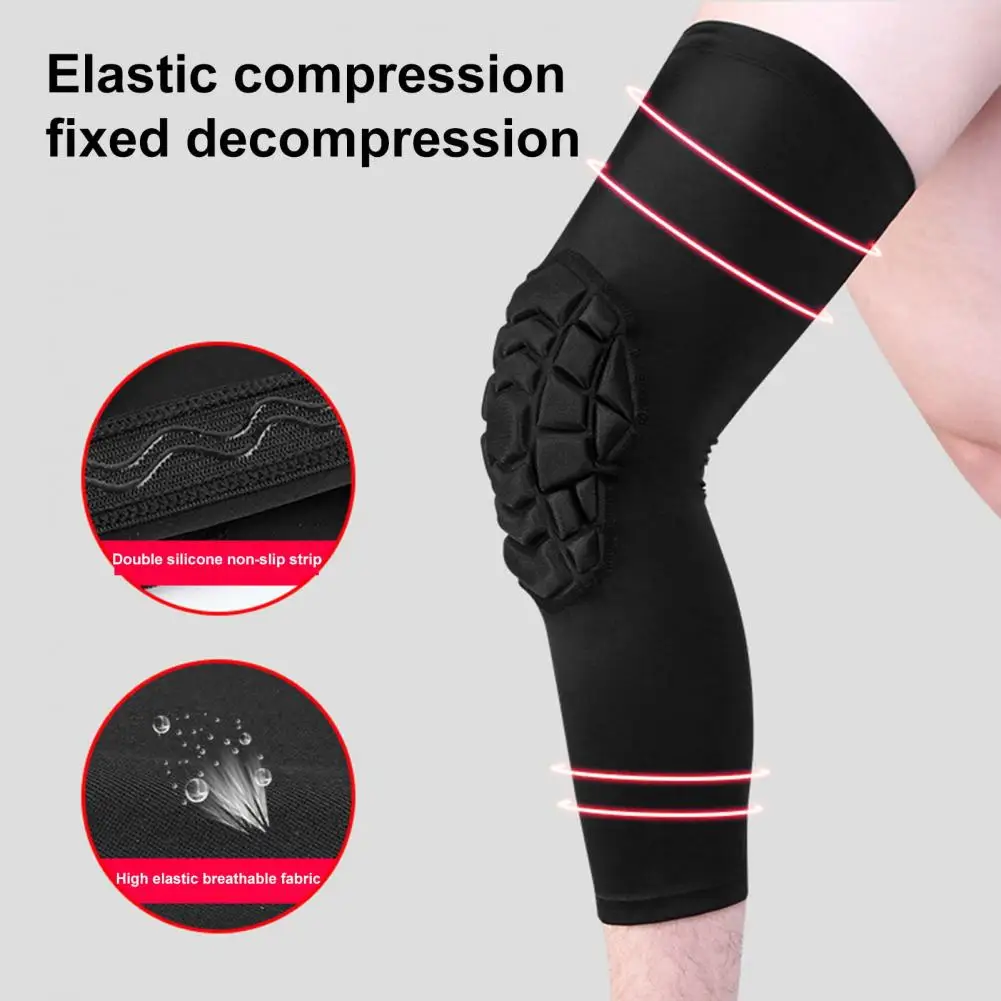 

1Pc Compression Knee Pad Soft Breathable Sweat Absorption Non-Slip Basketball Football Knee Brace For Youth Adult
