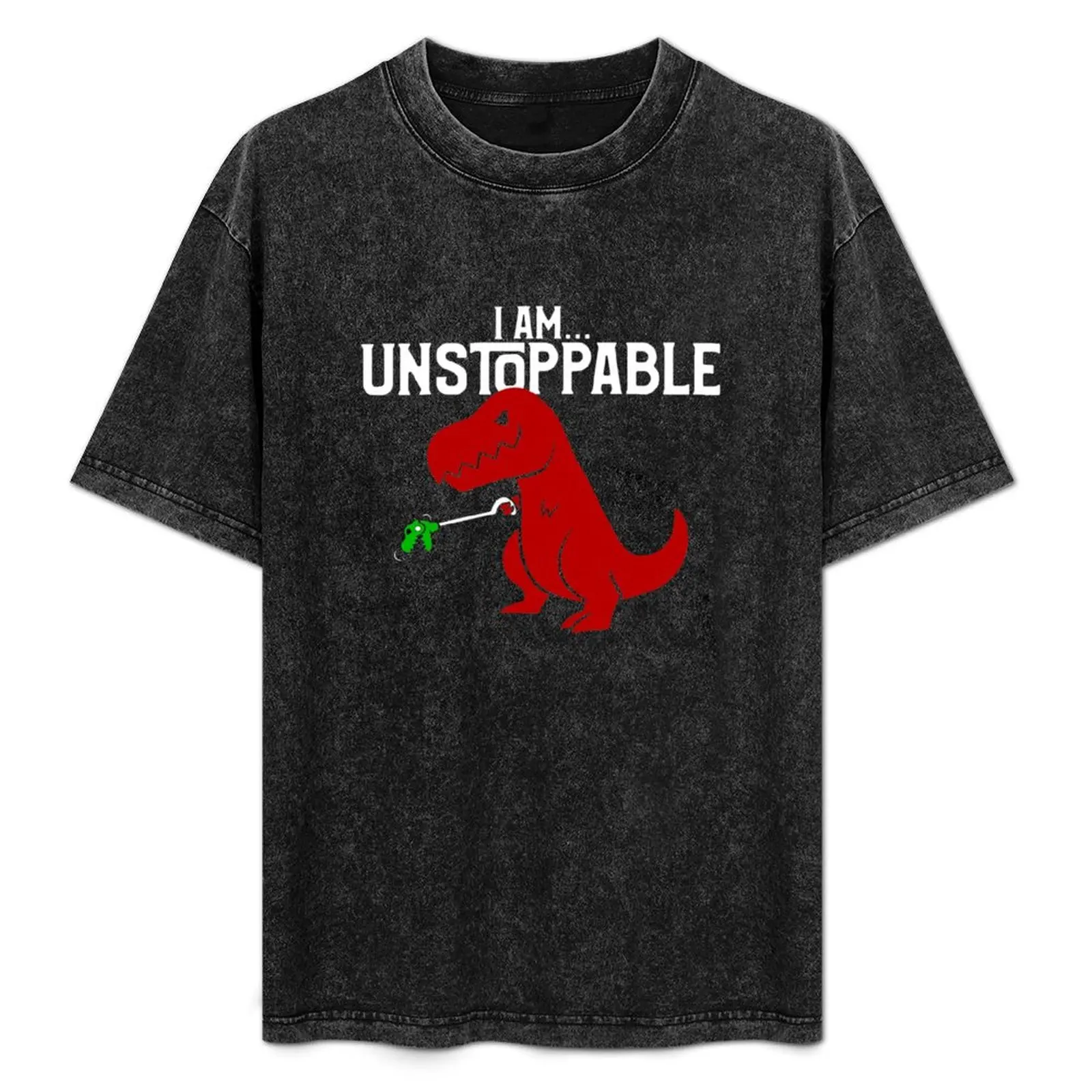 Милая и забавная футболка I Am Unstoppable T-Rex Dinosaur Pun винтажная одежда с синим замком