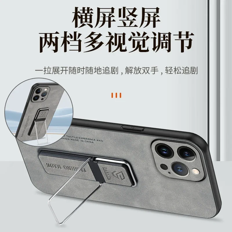 Кожаный чехол из овчины S25 для Samsung Ultra Plus матовый держатель-подставка защитная