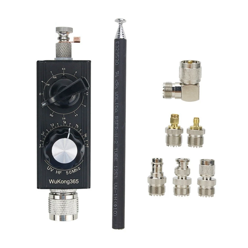 

Mini-ANT 20W QRP All Band HF Antenna 5Mhz-55Mhz Antenna Tuner Shortwave Antenna With Adapters