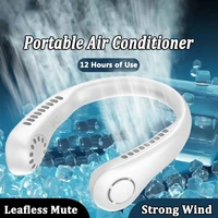 2022 new mini neck fan portable bladeless hanging neck 3000mah rechargeable air cooler 3 speed mini summer sports fans