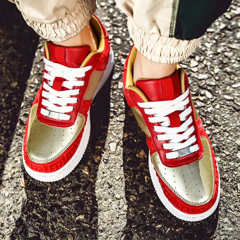 AF1 Skateboard Shoes Trending Breathable Male Shoes Comfortable Lace-up Casual Shoes Sneakers Man Zapatos Hombre 39-46