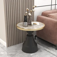 Round Living Room Coffee Table Bistro Design Decoration Marble Entryway Gold Small Side Table Bedroom Szafki Nocne Furniture