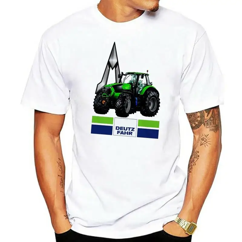 

Белая мужская футболка с принтом Deutz Fahr