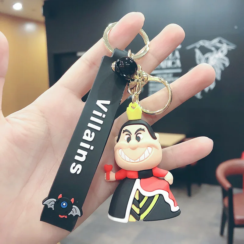 Disney Funny Villain Wicked Witch Anime Cartoon Pendant Keychain Holder Car Keyring Mobile Phone Bag Hanging Jewelry Kids Gifts images - 6
