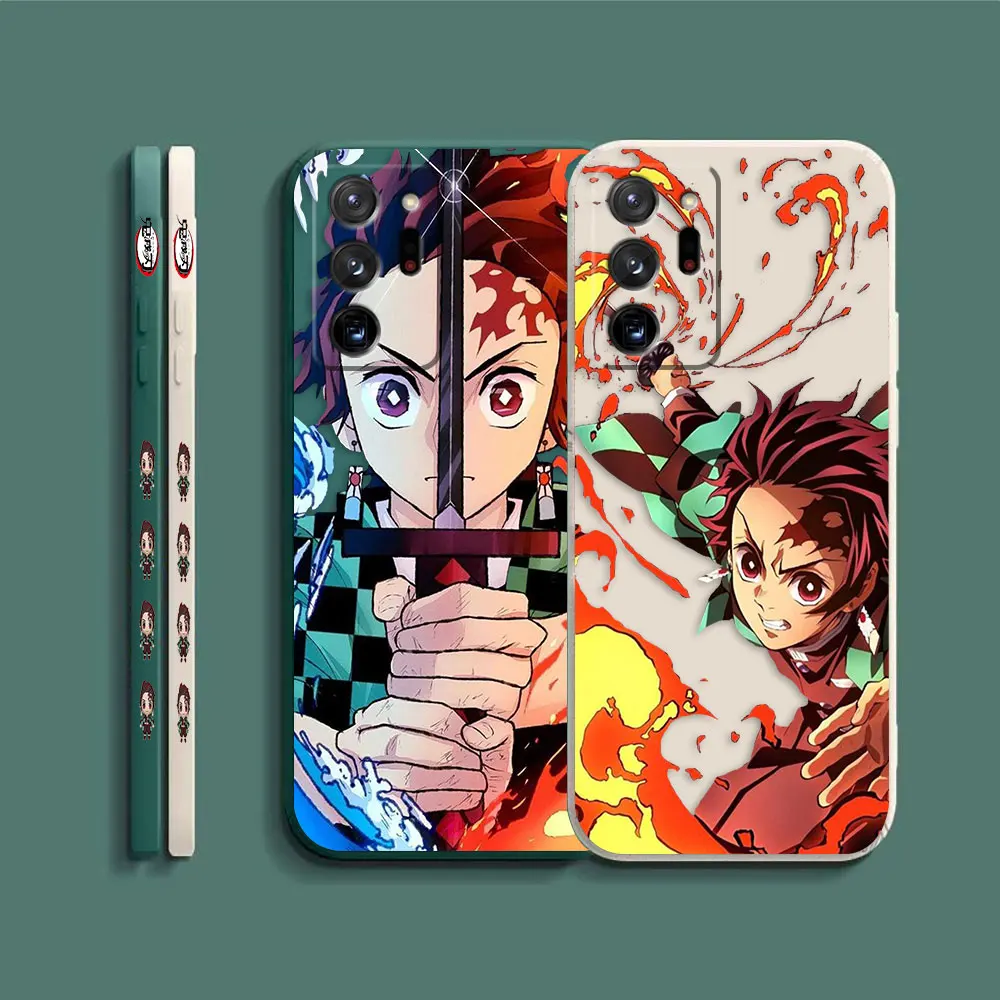Case For Samsung Galaxy A90 A80 A70 A60 A50 A40 A30 A20S Note 20 M33 Pro Plus Lite Ultra 4G 5G Case  Anime Demon Slayer Tanjiro