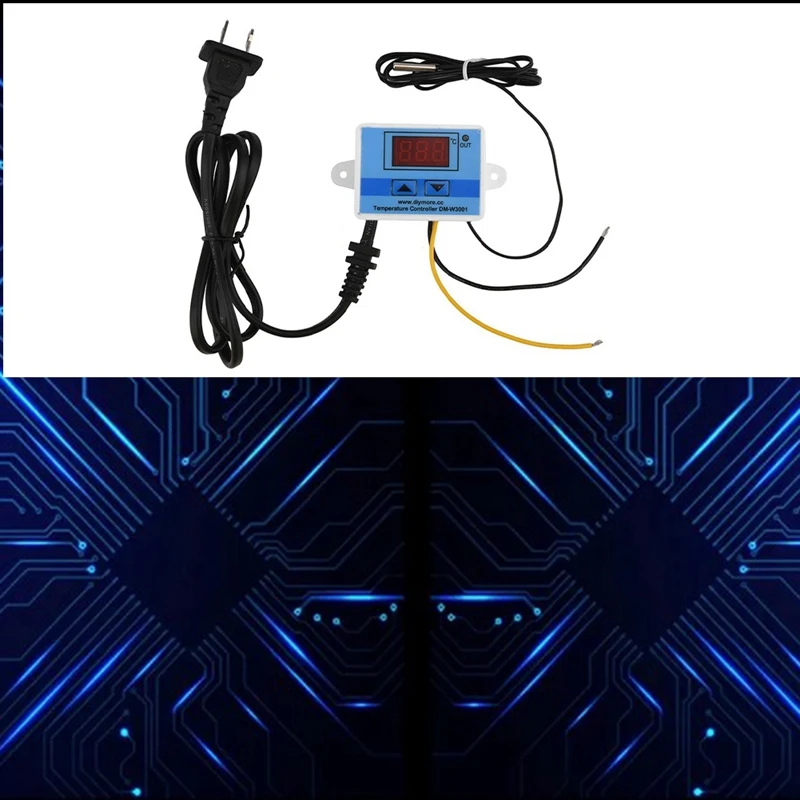 110-220V/1500W XH-W3002 Controller Computerized Digital Temperature Control Switch Intelligent +US Plug
