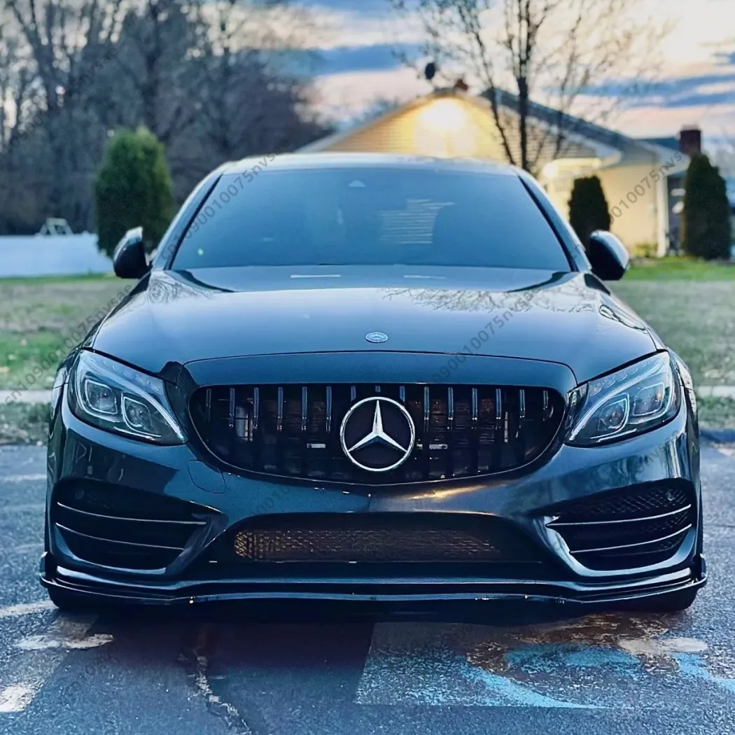 Фото 3 шт. для Mercedes C Class W205 C205 S205 C160 C200 C180 C300 C400 C450 AMG 2015-2021 передний бампер, разделитель губ, диффузор, комплект кузова №1