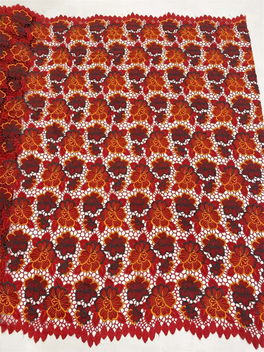 Роскошное хлопковое водорастворимое гипюровое кружево высшего качества вышивка