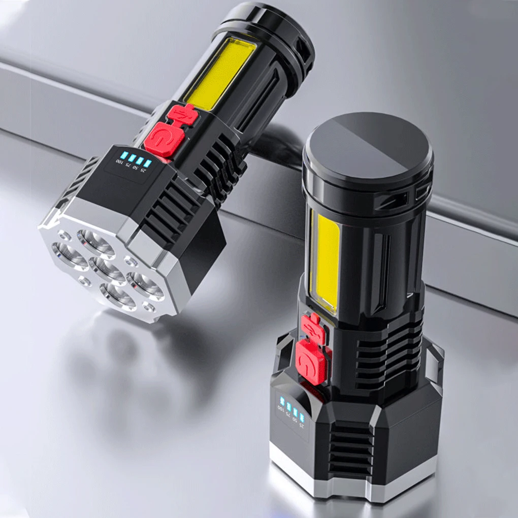 

Flashlight Portable Handhled Fast Charging Waterproof COB Power Display Electric Torch Night Riding Lighting Tool Lamp