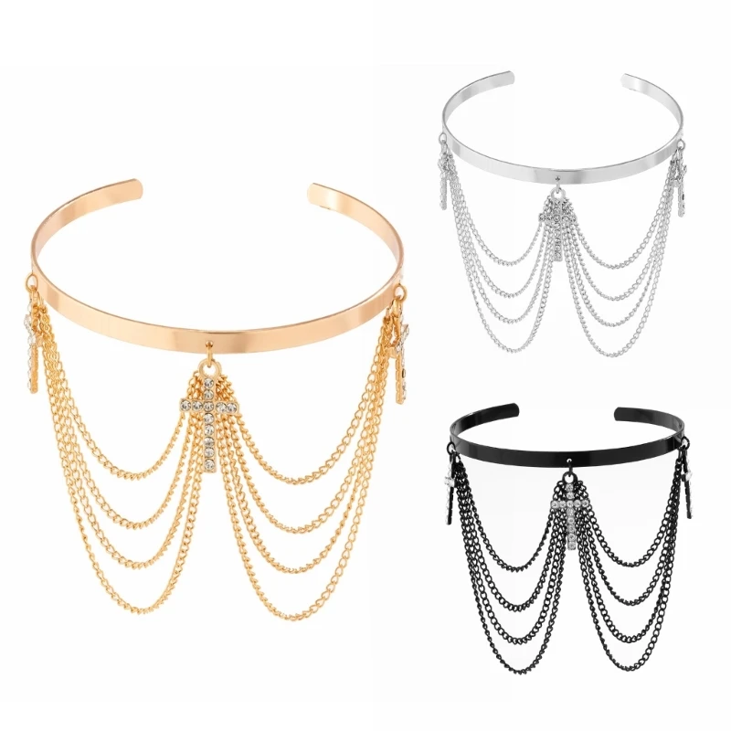 

Rhinestones Arm Cuff for Lady Hip-pop Armlet Bangle Bracelet for Girls and Lady
