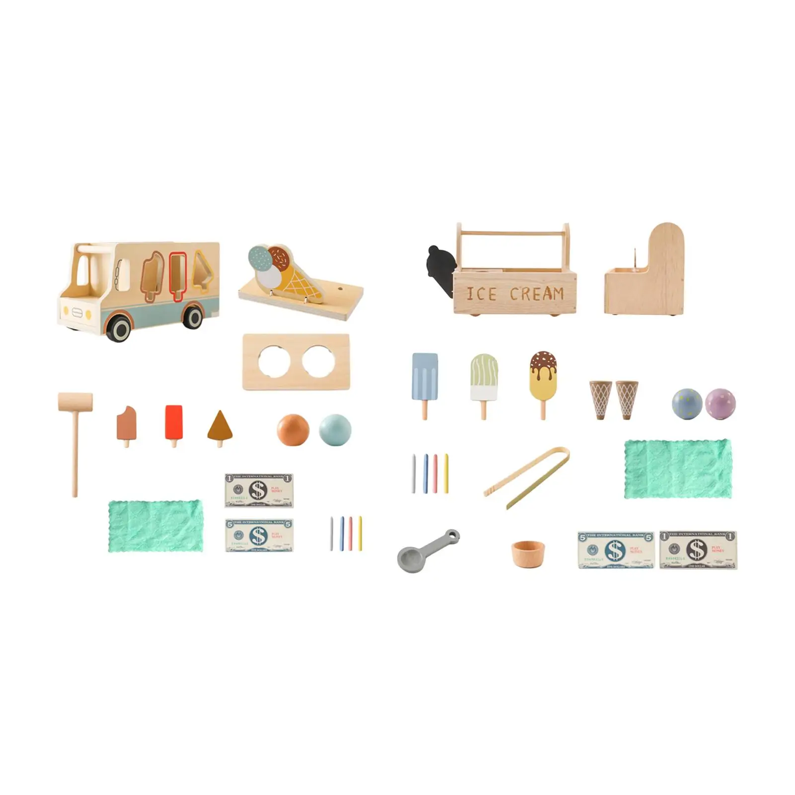 Деревянный магазин льда поощряет творческую игру игровой набор ролевая игра