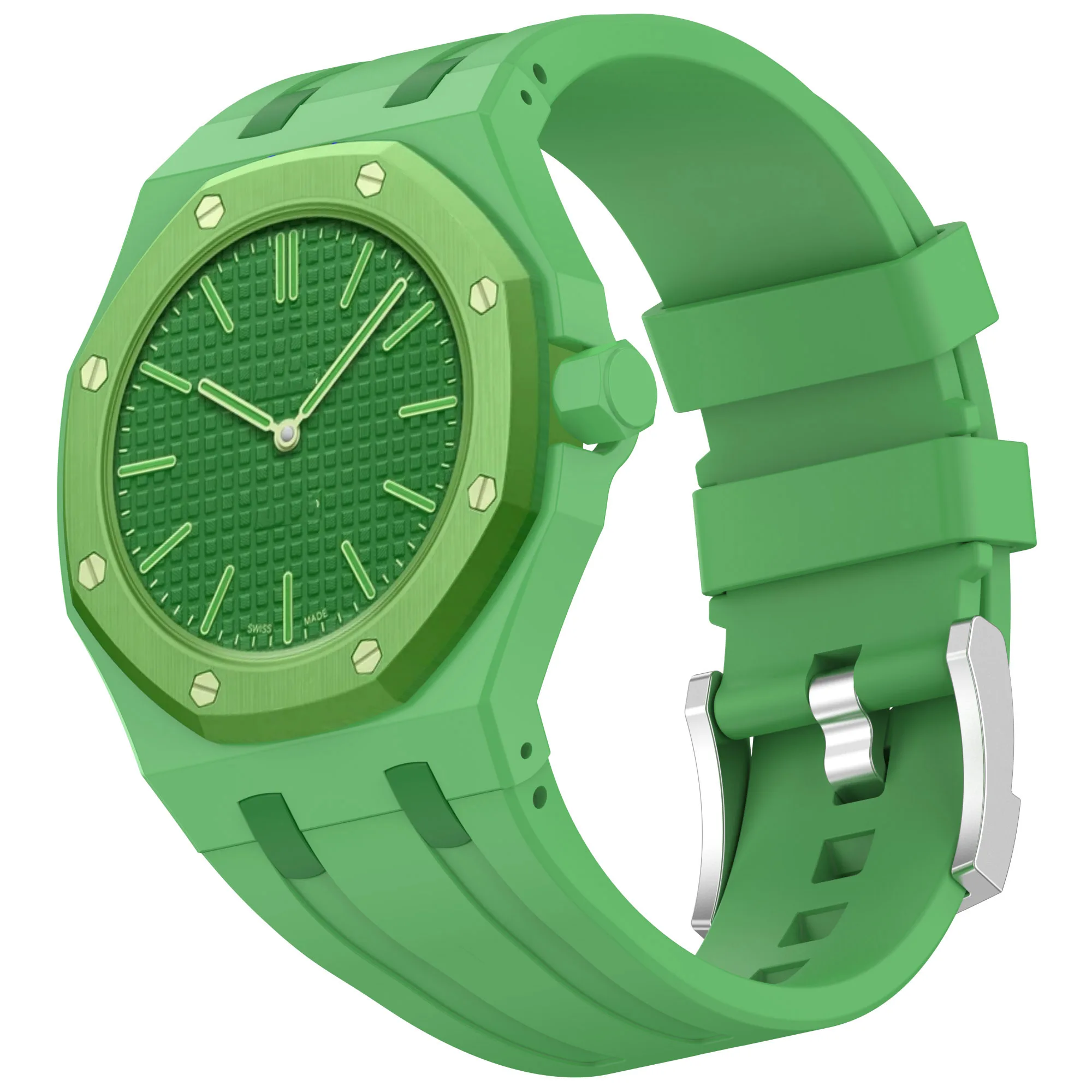 Фото Чехол 2-в-1 + силиконовый ремешок для карманных часов Swatch X AP Royal Pop, превращающий их в наручные часы, и аксессуары: ремешок и защитный чехол из поликарбоната №4