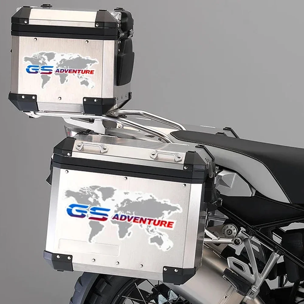 Фото Для R1200GS F850GS F800GS R1250GS F750GS R 1200 1250 850 750 GS GSA Rallye Adventure, алюминиевые чехлы на багажник, наклейки №2