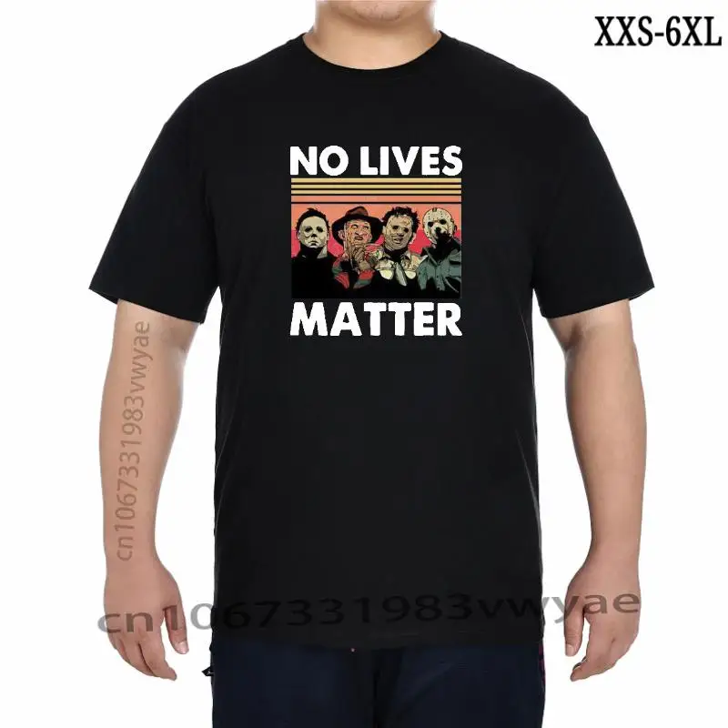 

Summer No Lives Matter Myers Halloween Horror Movie Funny Vintage Men' short sleeves TShirt Cotton women sweatshirt top tee