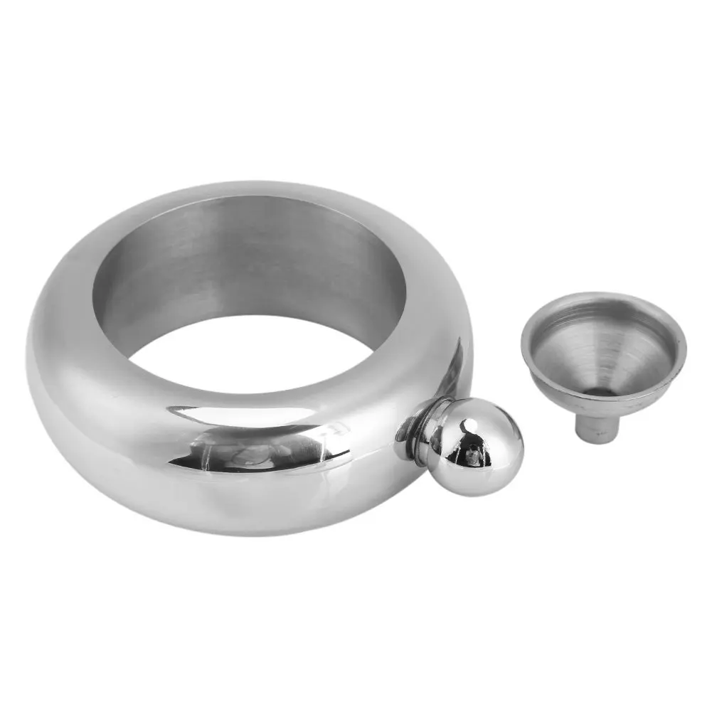 

Flagon, 100ML Steel Bracelet Flasks with Funnel Alcohol Flagon Bangle Bracelet Flask for Whiskey Liquor Juice Drinks
