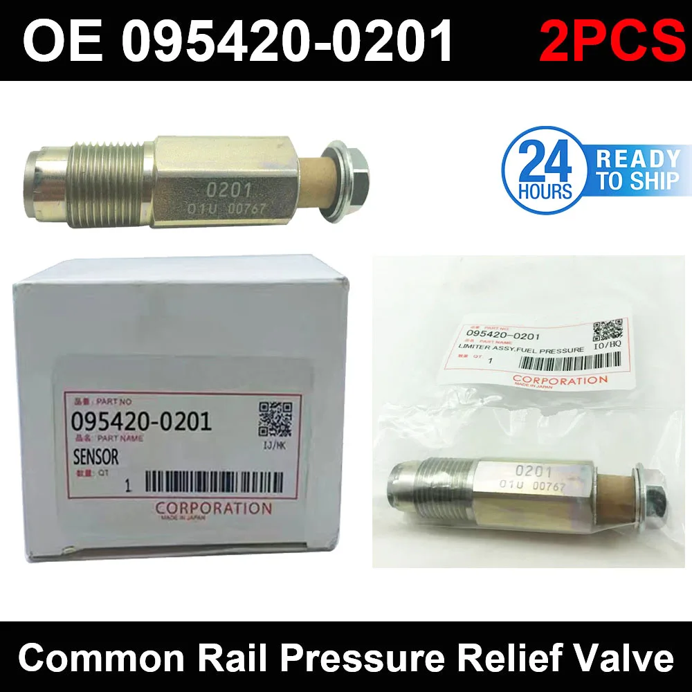 

2PCS 095420-0201 For D-ENSO Original Box 0954200201 Common Rail Pressure Relief Valve 095420-0280 For I-SUZU 4HK1 6HK1 J05E