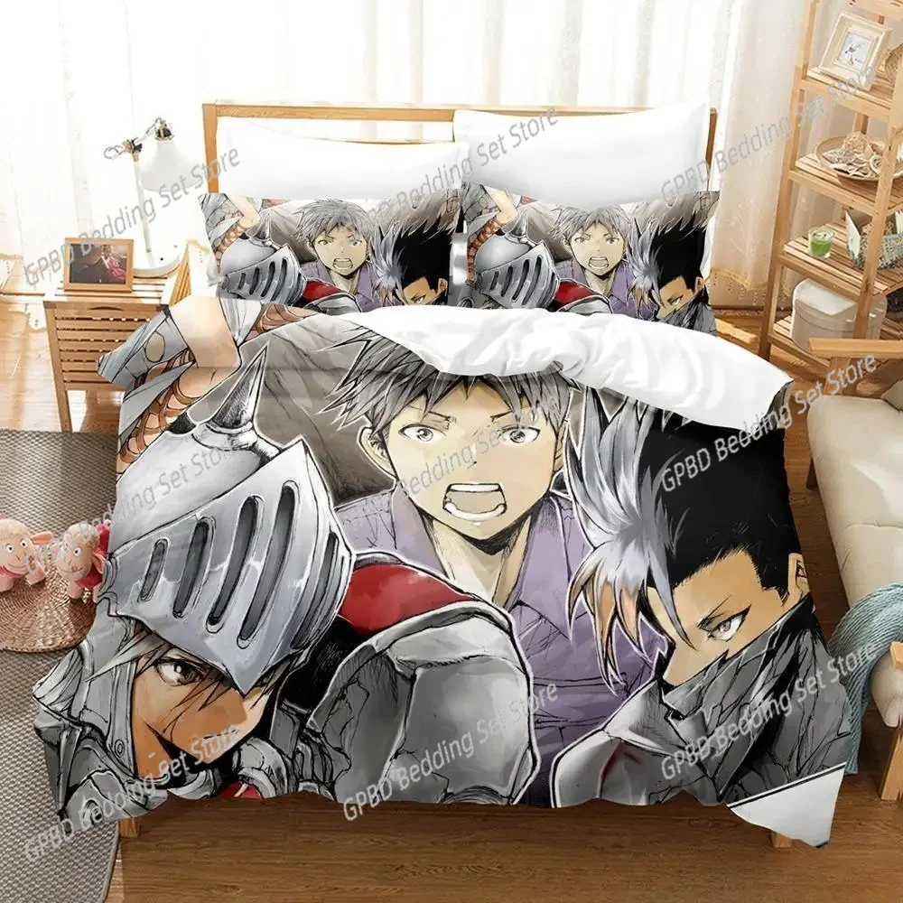 Anime Handyman Saitou in Another World Bedding Set Single Twin Full Queen King Size Bed Adult Kid Bedroom Duvet cover Sets