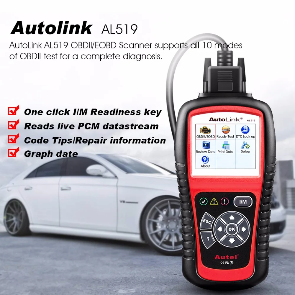 Автомобильный сканер Autel OBD2 диагностический инструмент ML629 ML519 AL619 автомобильный