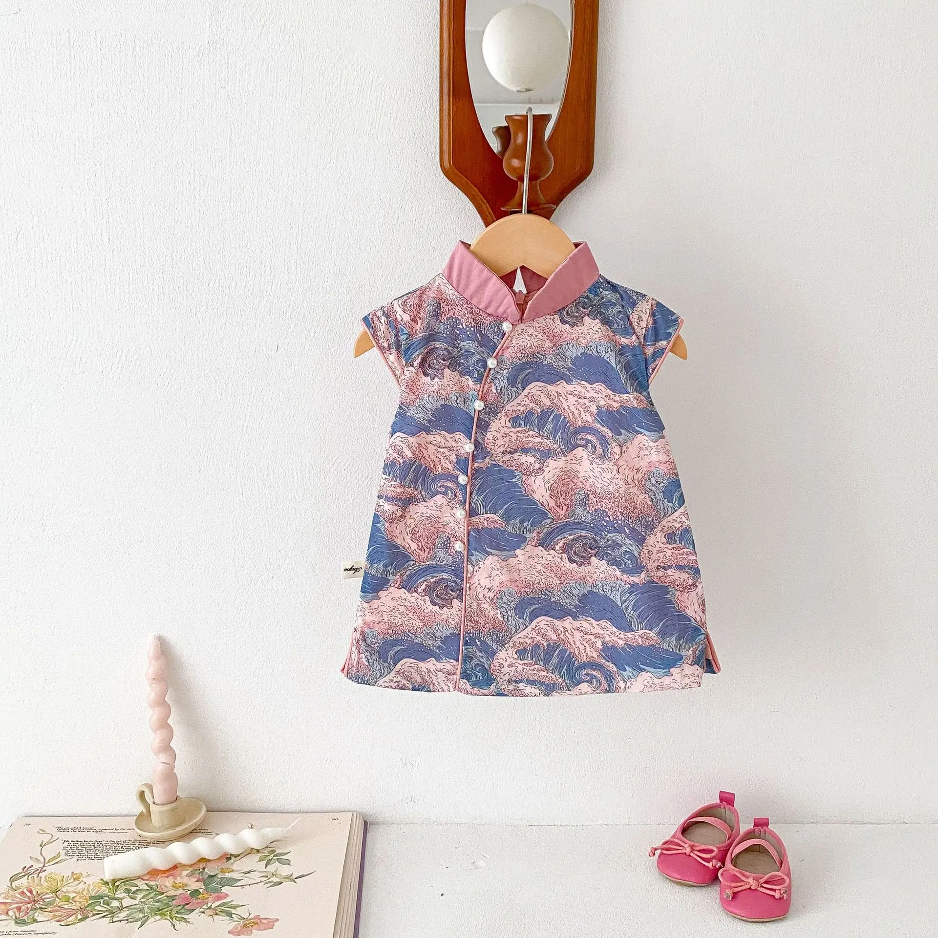 Платье-Ципао без рукавов для новорожденных девочек