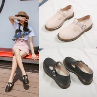 2022 new womens oxford shoes low heeled white shoes round toe classic commuter casual spring and autumn low top shoes