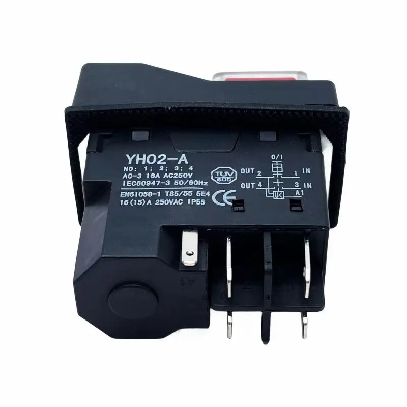 

YH02-A 110 В 220 В 4PIN 5PIN электромагнитный переключатель кнопка стартера для станкового оборудования IP55 водонепроницаемый безопасный 16A