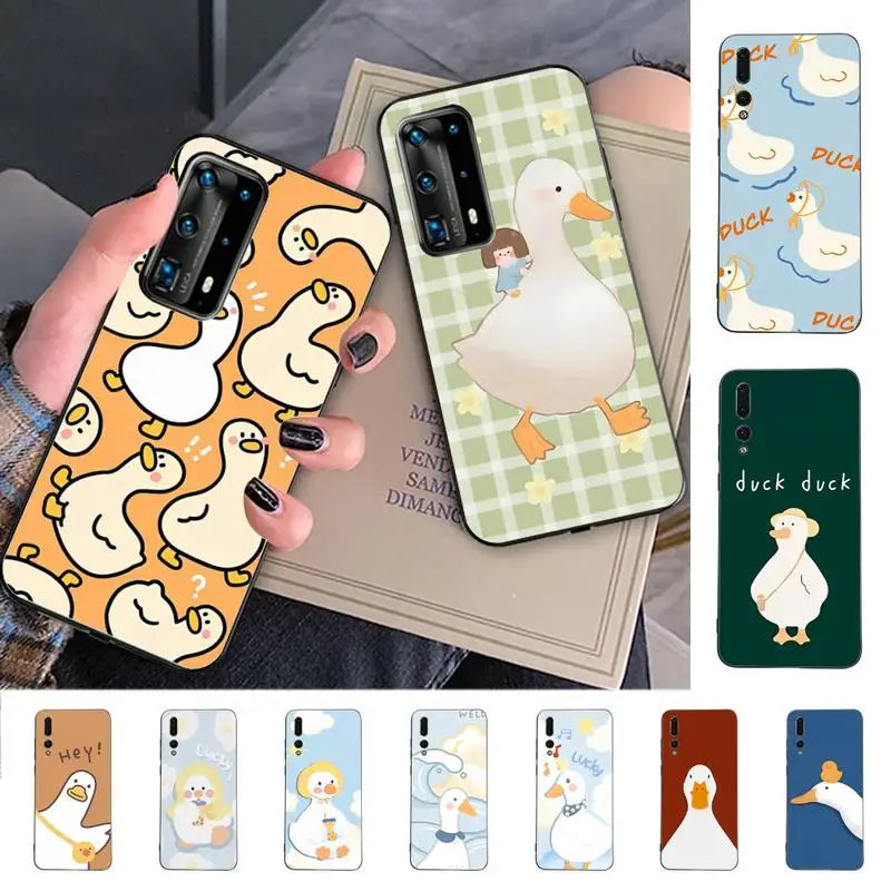 

Duck Phone Case for Huawei P30 40 20 10 8 9 lite pro plus Psmart2019