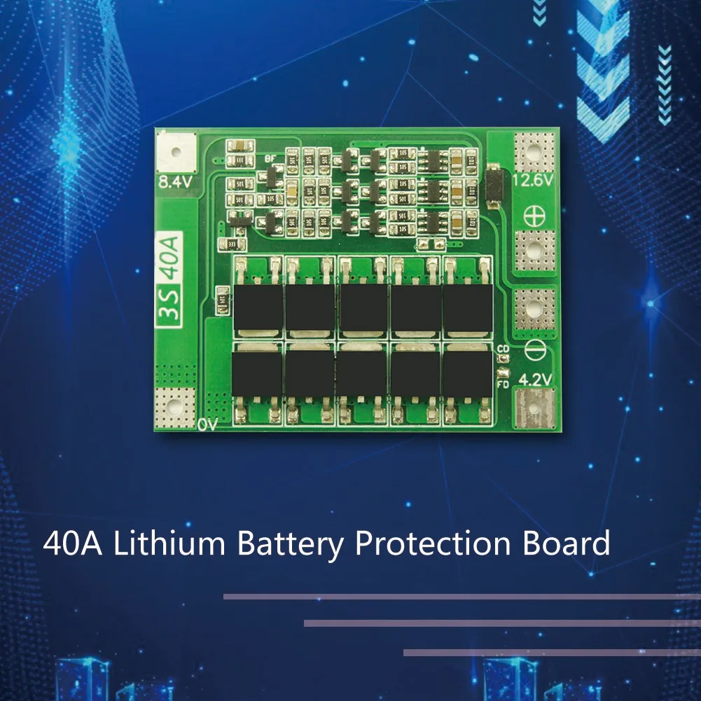 

3S 40A Φ Защитная плата Улучшенная балансировка версия 18650 печатная плата зарядного устройства литий-ионной батареи PCB высокое качество