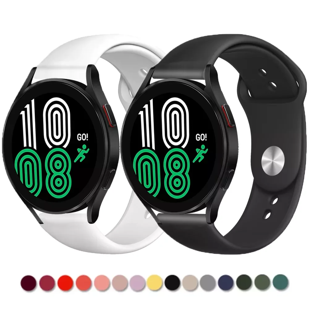 

Ремешок 20 мм 22 мм для Samsung Galaxy watch Active 2 4, мягкий силиконовый браслет для Gear S3 amazfit HUAWEI watch GT 2e 3 Pro, ремешок