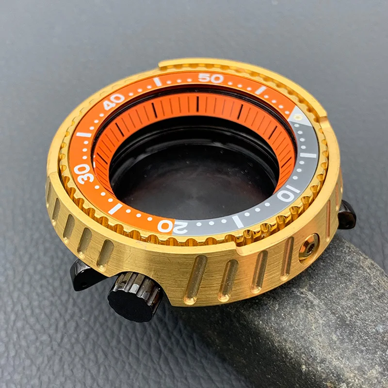 Корпус для часов в консервах с золотым тунцом NH35 сапфировое стекло подходит NH36 4R