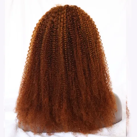 #30 блонд 3B 3C афро кудрявые натуральные Remy бразильские человеческие волосы парик для африканских черных женщин короткие длинные человеческие волосы парики