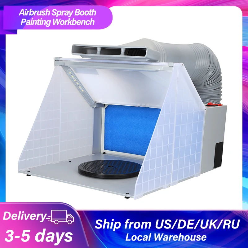 

Airbrush Spray Booth Exhaust Fan with Filter for DIY Painting Model Hobby Crafts Portable Paint Airbrush Workbench 110V 220V