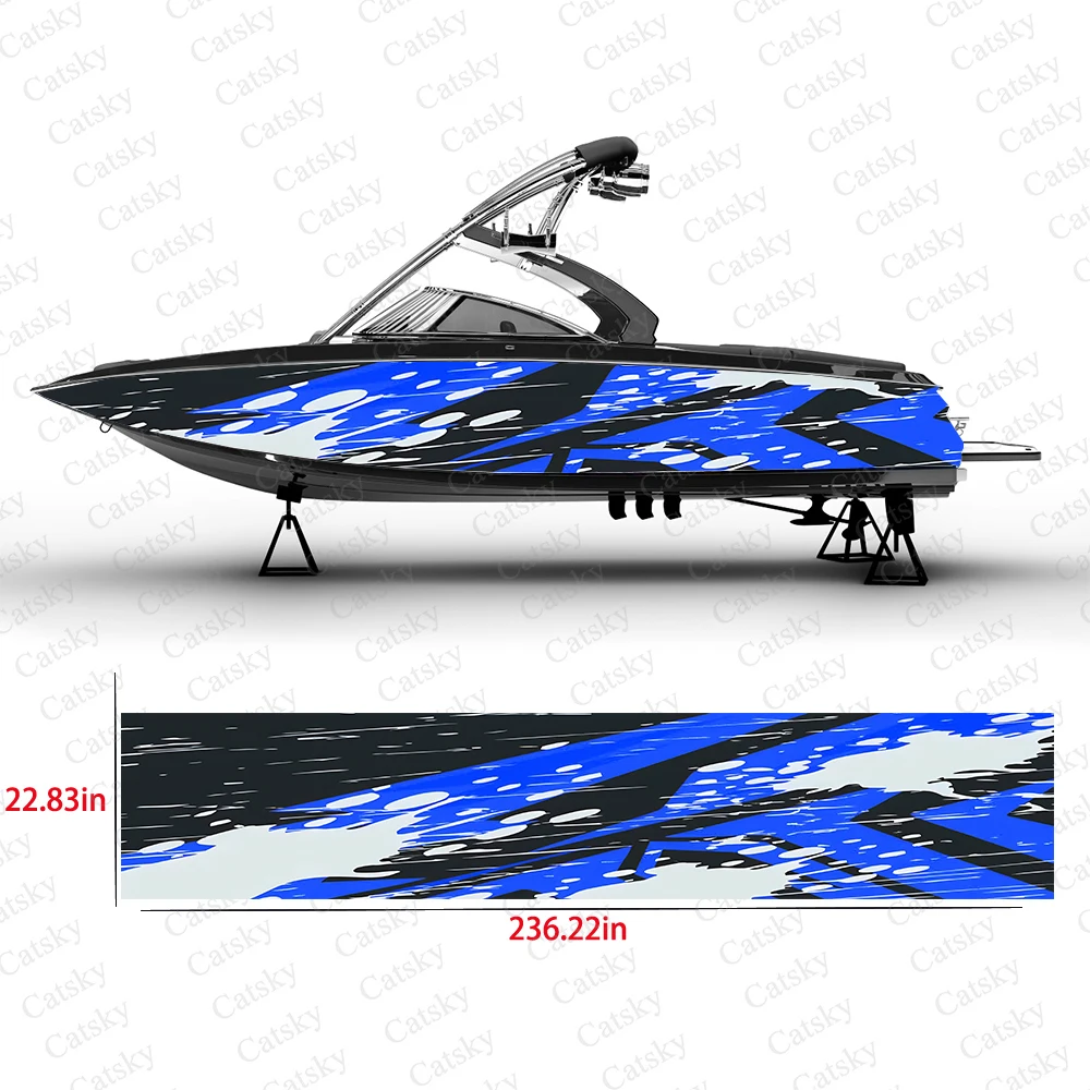 Абстрактная линия графика фотография виниловая лодка обертка для консоли