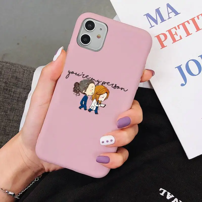 

Greys Anatomy You Are My Person Phone Case Soft Solid Color for iPhone 11 12 13 mini pro XS MAX 8 7 6 6S Plus X XR