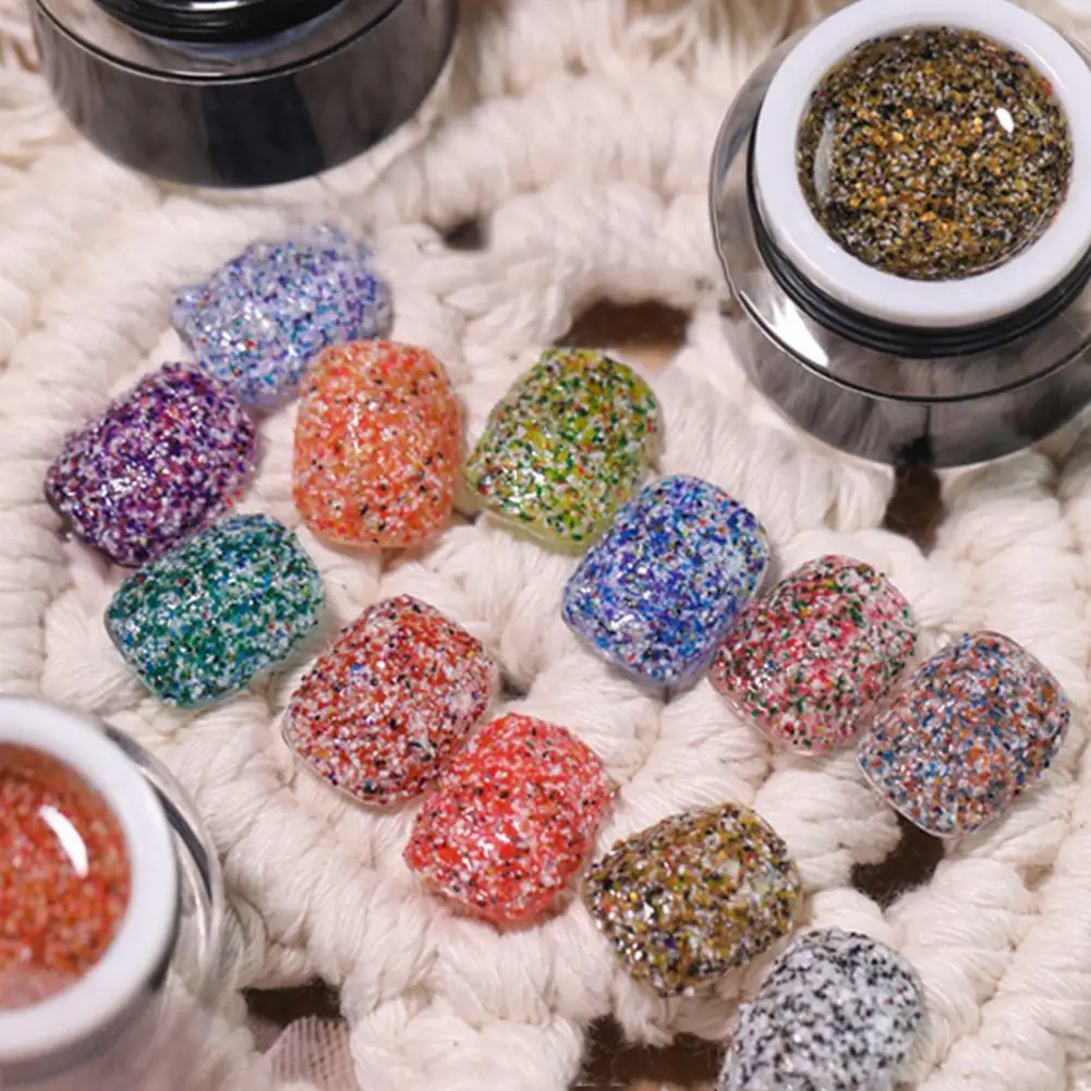 

Зимняя шерстяная пудра для ногтей 10 г, вязаный Плетеный дизайн, смешанные цвета, песок, пигмент, пыль, маникюр, дизайн ногтей, блестящее украш...