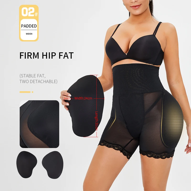 NINGMI Women Butt Lifter Shaper Panties Plus Size Hip Shapewear Underwear Hip Enhancer High Waist Seamless Tummy Control Panty