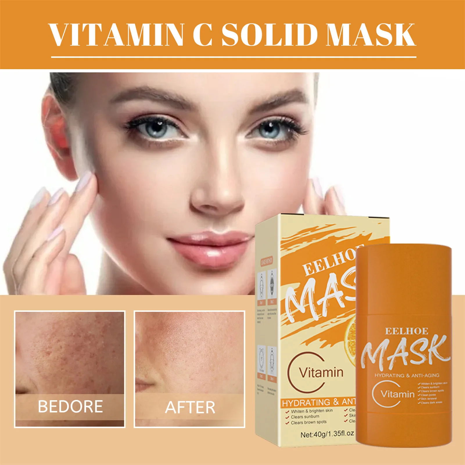 

Green Tea Solid Mask Deep Cleansing Remove Blackhead Mask Whitening Moisturizing Stick Oil Control Anti-acne Face Mask Skin Care