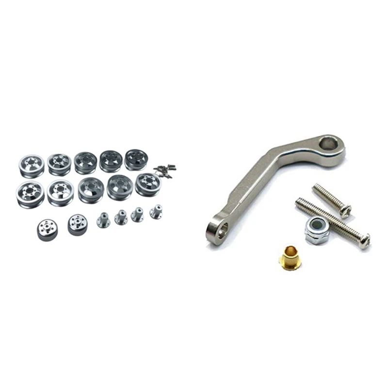 

Metal Wheel Rim Wheel Hub For WPL C14 C24 B14 B24 B16 B36 Six Drive & Metal Servo Pull Rod,Grey