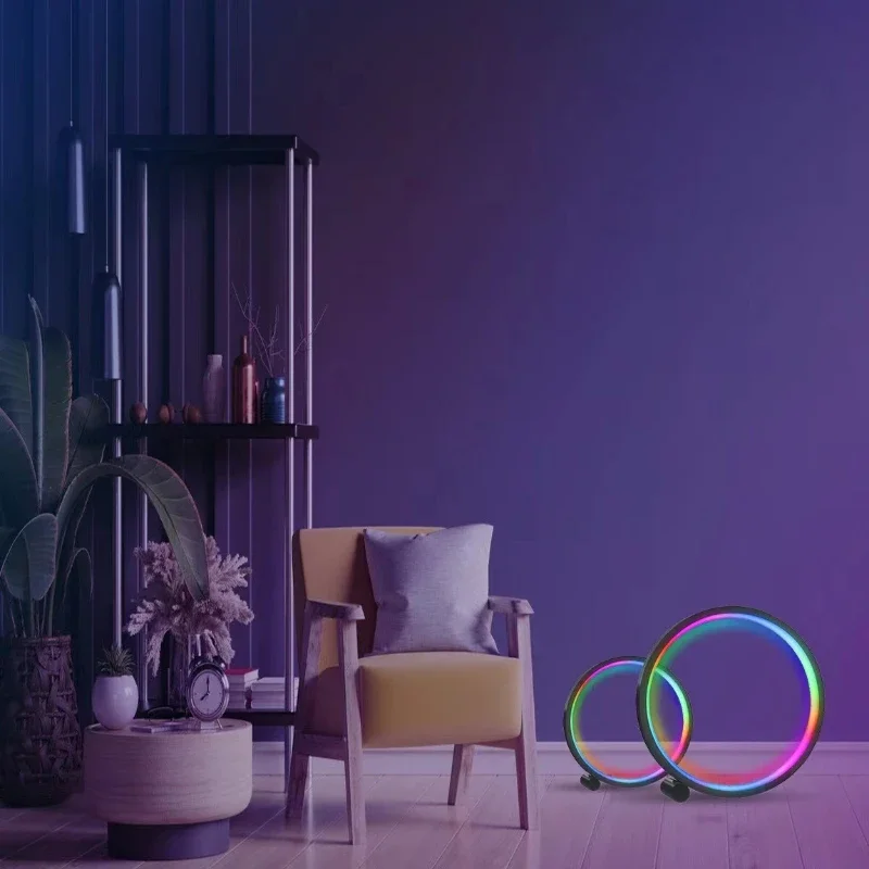 Умный RGB красочный настольный атмосферный светильник Bluetooth приложение DIY дисплей