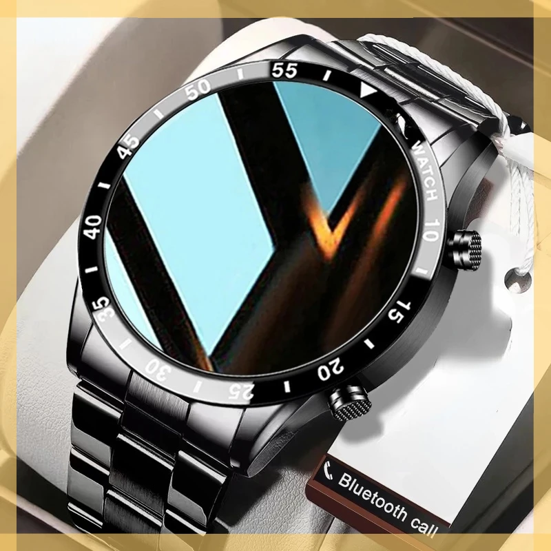 

New in 2022 Full Circle Touch Screen Steel Band Luxury Bluetooth Call Men Smart Watch Waterproof Sport Activity Fitness Watch+Bo