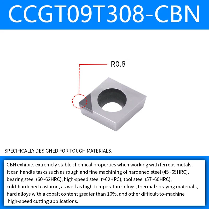 CCGT0602 CCGT09T3 CCGT1204 PCD CBN Токарные вставки из алмазов и нитрида кубического бора для обработки меди, алюминия и чугуна