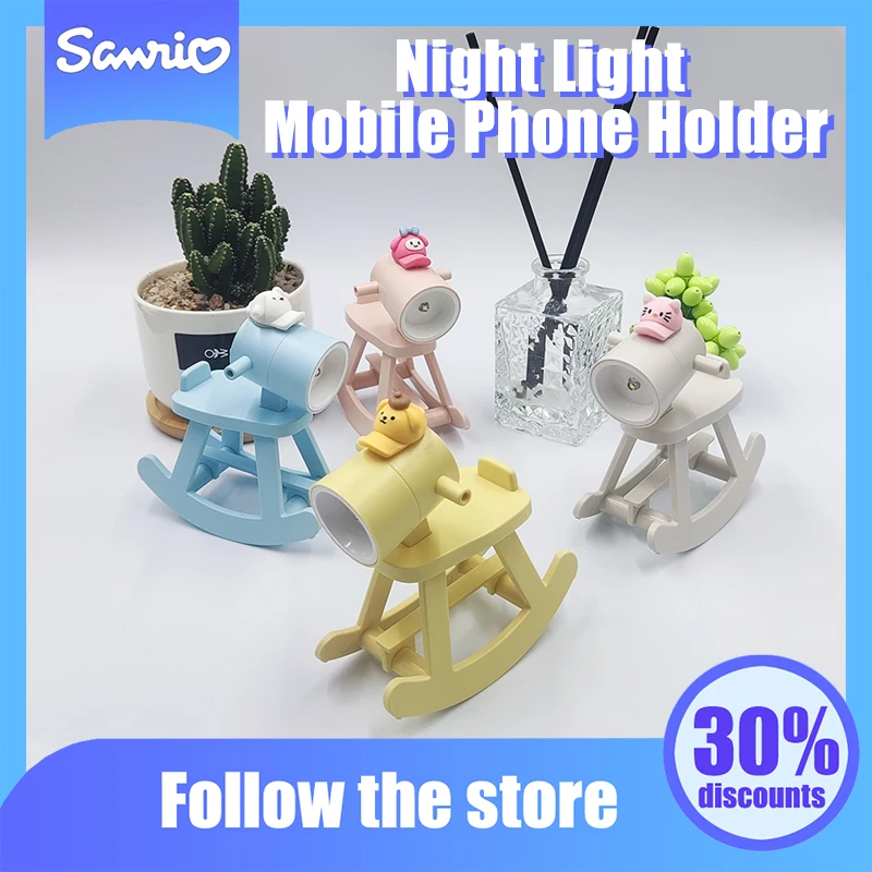 

Kawaii Sanrio, аниме, ночник, милая картинка Hello Kitty, Kuromi, многофункциональная детская подставка, оригинальные детские подарки