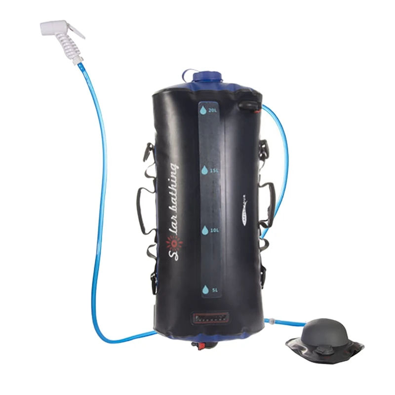 

AFISHTOUR Outdoor Camping Shower Hiking Portable 20L Water Bags Camping Collapsible Water Container Shower Camping Equipment