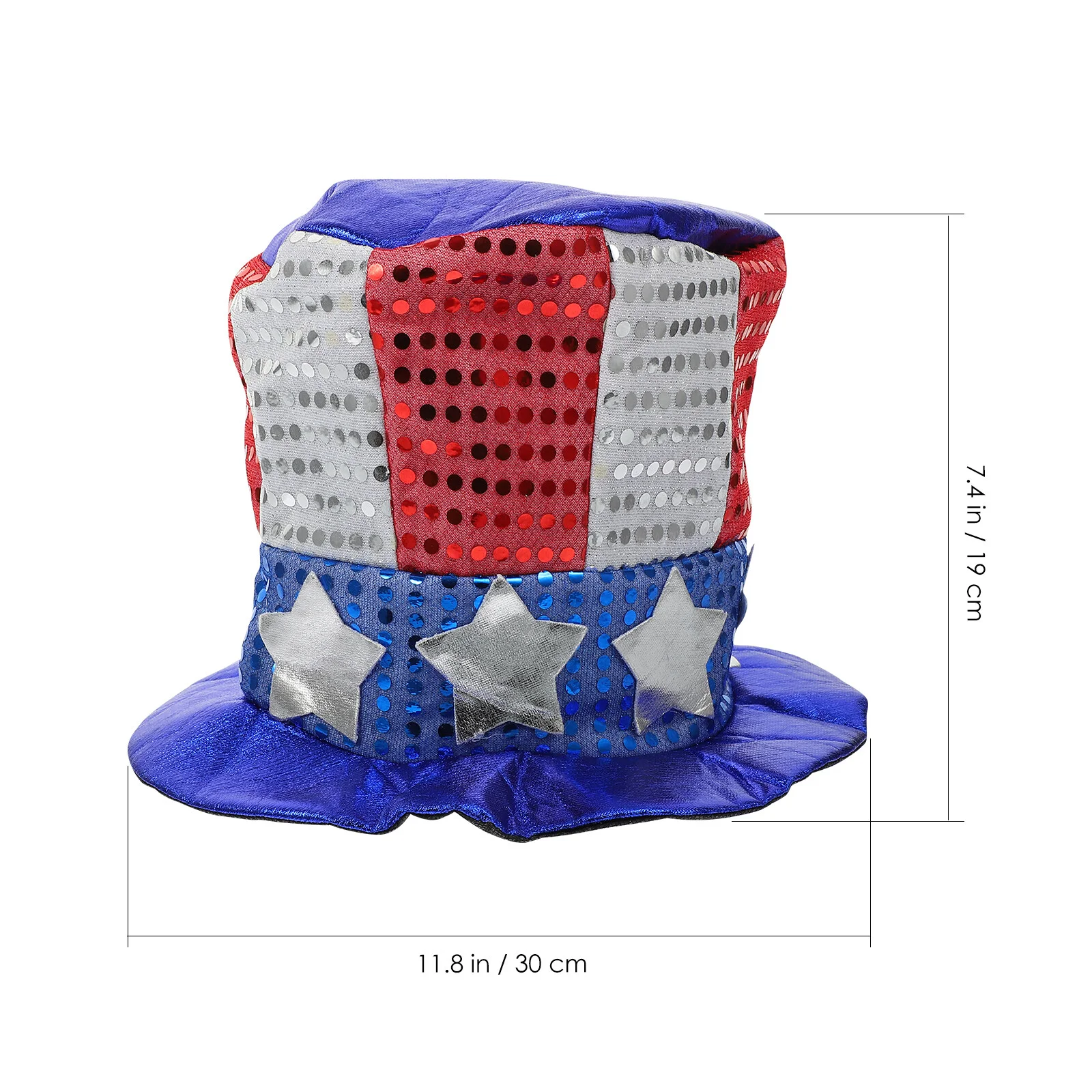 

Apparel Patriotic Top-Hat USA Uncle Sam Festival Decor America Flag National Day