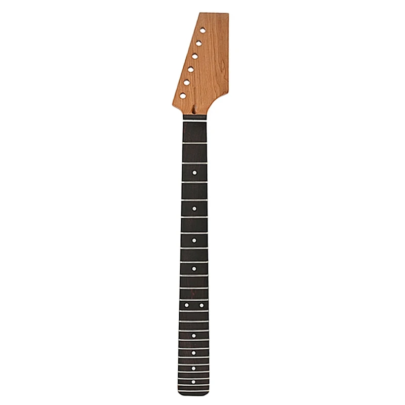 

Half Paddle Guitar Headstock 22 Frets Roasted Rosewood Inlay Dots Fingerboard For Electric Guitar Neck Replacement