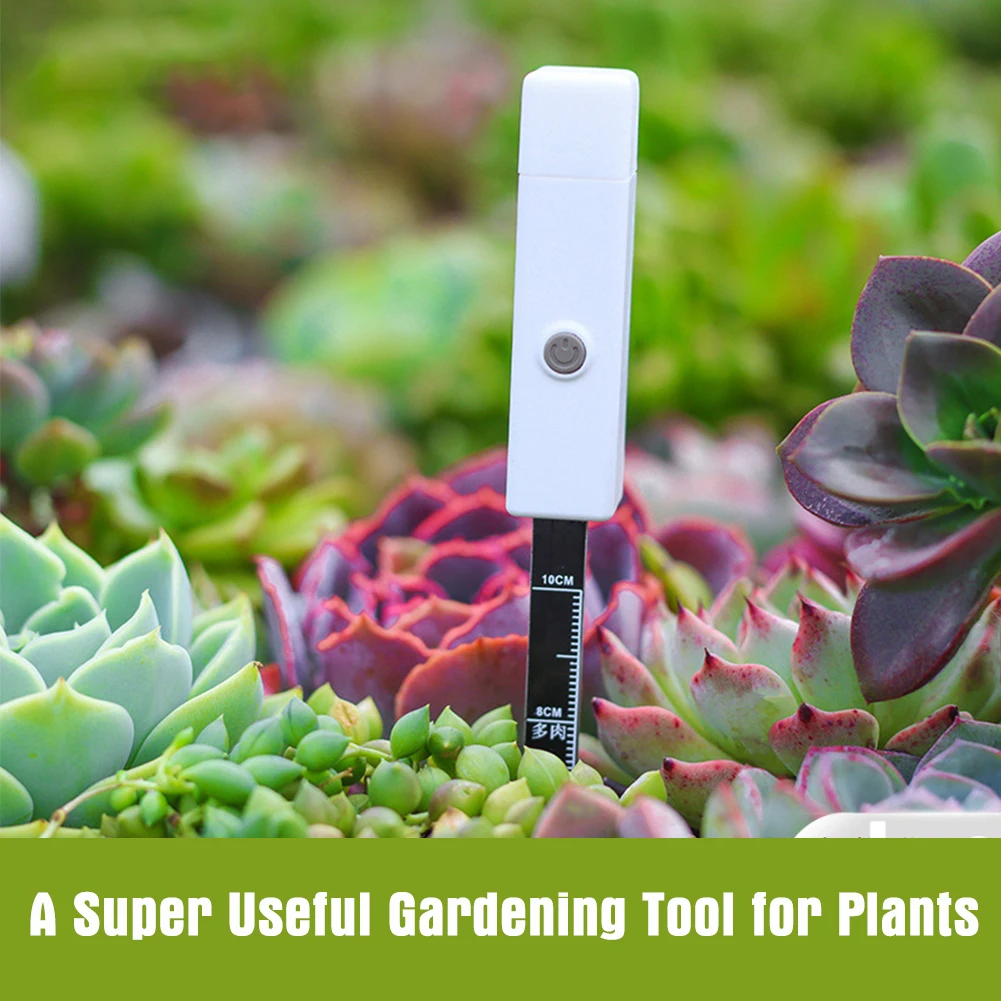 

Lawn Flower Plants Soil Moisture Meter Reminder Portable With Flashing Light Humidity Sensor Outdoor Home Farm Greenhouse Potted