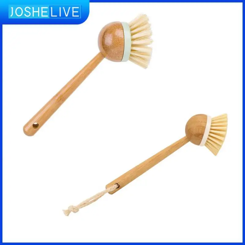 

Cleaning Brush Long Handle Multifunctional Pot Brush Convenient Long Handle Brush Kitchen Cleaning Tools Brush Pendable Plastic