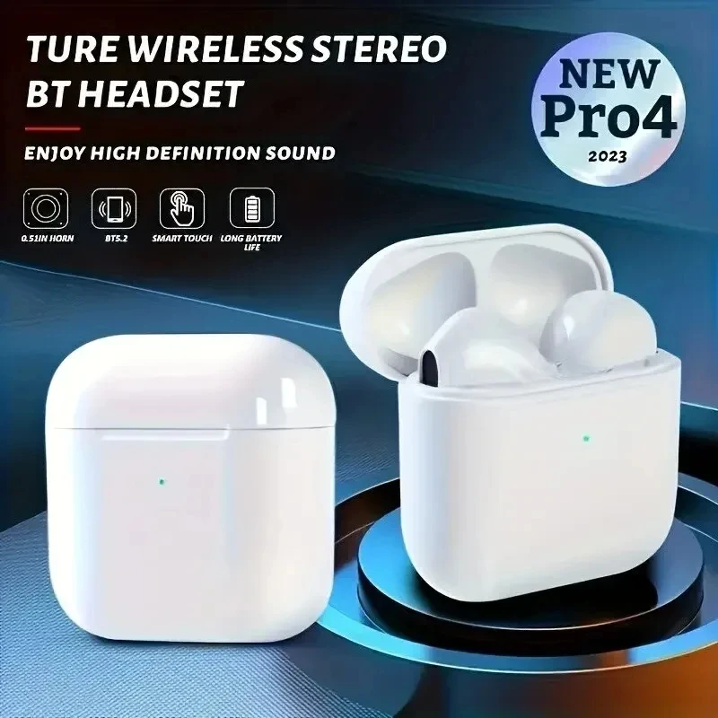Беспроводные наушники Pro 4 TWS Bluetooth-совместимая водонепроницаемая гарнитура 5.3 с