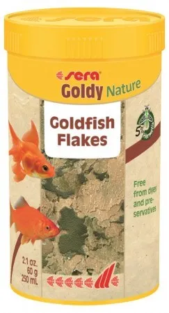 Корм для золотых рыб в хлопьях Sera GOLDY NATURE 250 мл 60 г. | Дом и сад